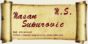 Mašan Supurović vizit kartica